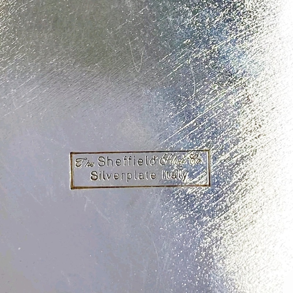 Sheffield Silver Company Silver Plated Pineapple Set of 4 Coasters Made In Italy - Picture 5 of 6